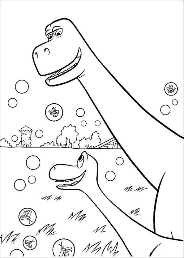 Plansa de colorat cu Dinozauri 41 137